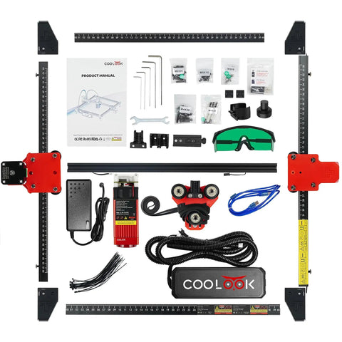 Components of Beast 5.5W Laser Engraver With 300x300mm Work Area High Precision Cutter for Wood Metal Glass DIY Projects