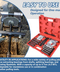 12-Piece Bearing Separator And Puller Set, 5-Ton Capacity, heavy duty flywheel splitter tool with 2 and 3 inch jaws, displayed open in storage case