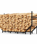 Six Foot Outdoor Firewood Rack Heavy Duty Metal Wood Holder Built For Up To 880 Lbs One Quarter Cord Capacity With Twelve Support Legs