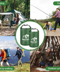 Bear Proof Camping Hanging Kit With 15L Scent Proof Bag used for camping, fishing, travel, and survival activities.