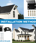 300W Solar Street Light With Dusk To Dawn Feature, Motion Sensor, And Remote Control installation methods image