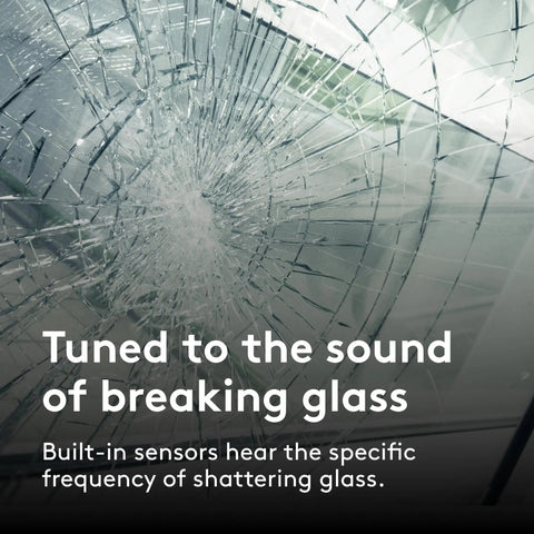 Close-up of cracked glass showcasing its shattering pattern, highlighting the Wireless Glass Break Sensor Gonna Catch Window Shattering Up To 25 Ft Away Fast App Alerts Straight To Your Phone.