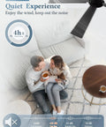 Couple relaxing under 52 Inch Black Smart Ceiling Fan with Dimmable 3000K to 6000K LED Light, remote and app controlled.