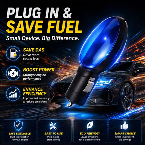 Universal Fuel Saver For Cars And Trucks 12V Plug And Play Gas And Diesel Booster Eco Friendly Fuel Efficiency Device