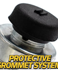 Heavy Duty Ignition Switch For Lawn Tractors And Riding Mowers With Dust Shield And Umbrella Key Plus 2 Spare Keys grommet close-up