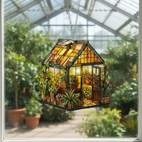 Acrylic Plant Ornament With Faux Stained Glass Suncatcher For Garden Lovers Lightweight Christmas Tree Decor Perfect Gift For Women Mom Grandma Nature Themed Home Accent For Plant Lovers Indoor Greenery Just One More 2025