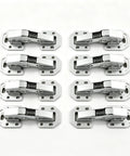Soft Close Hidden Surface Mount Cabinet Hinges No Pre Drilled 8 Pack For Kitchen Cabinets DIY Friendly Quiet Close Easy Install