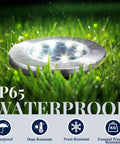 Outdoor Solar Ground Lights 12 Pack Waterproof Landscape Pathway Lighting for Driveway Patio Backyard Walkway Cool White LED