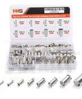 186-Piece Non-Insulated Copper Tin-Plated Ferrule Kit For Bare Wire Ends 4-70 Mm2 Pro Grade Heavy-Duty Electrical Wiring