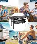 Lightweight Aluminum Folding Camping Table With Portable Roll Up Design For Outdoor Dining On The Go No Fuss Easy Setup