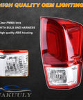 Toyota Tacoma Tail Light Rear Lamp Right Passenger Side Direct Fit Replacement Assembly With Bulb 81550-04170 shown in red and clear lens