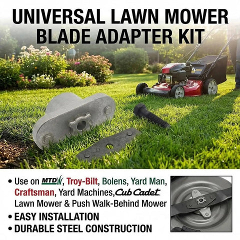 Lawn Mower Blade Adapter Kit Plug-and-Play For MTD Craftsman Troy-Bilt Bolens Yard Machines Yard Man Push Walk-Behind Mowers