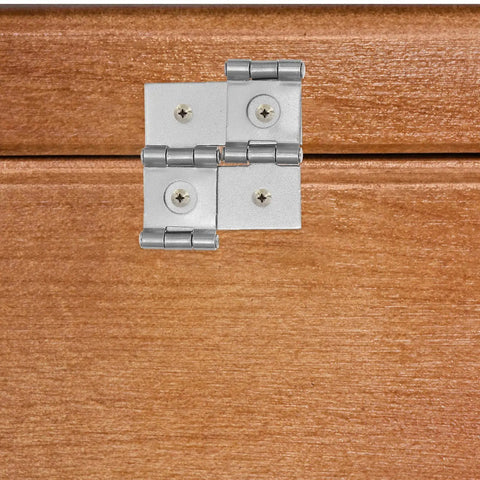 Heavy Duty Dual Action Door Hinges Set Silver Iron With Spring Four Pcs 25mm Hole Distance And 4.3mm Pin Diameter visible on wood