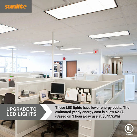 Office with LED T5 Plug And Play Light Tube Three Foot 18 Watt 2100 Lumens Dual End Connection Mini G5 Bi Pin Base