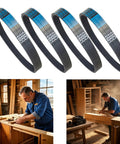 Four Pack 135J6 Poly V Drive Belt For Woodworking Planers, heavy-duty belts for smooth operation in machinery.