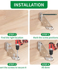 Installation steps for Heavy Duty Stainless Steel Triangle Corner Connectors Set Of 10 With Pre Drilled Holes And Included Screws