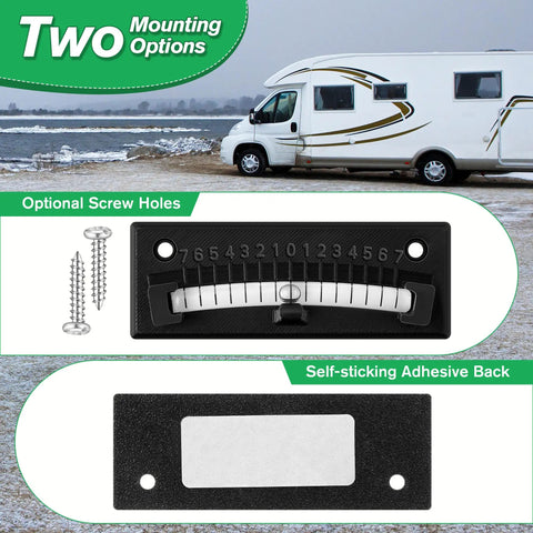 Rock Solid RV Bubble Level Featuring High Visibility Dial And Minus Seven To Seven Degree Graduated Scale Weather Resistant Housing For Camper Setup Two Pack Black Dead On Fo Sho Ready All Year