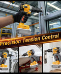 Cordless Rivet Nut Gun Kit With Auto Mode And Memory, 2030 Lbs Pulling Force shown in metal fabrication use