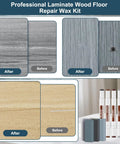 Knock Out Those Stubborn Scratches On Laminate Or Vinyl Wood Floors With This Hassle Free Repair Kit Before and After Images