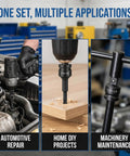 Heavy Duty Socket Adapter Kit With 8 Chrome Steel Bits Covers All PH And SL Sizes For Impact Wrench Use on drill, wood, and machinery