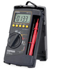 CD800a Digital Multimeter All-In-One DMM with 3-3/4 digits, 4000 count, integrated case and captive test leads displayed upright.