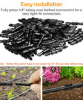 120 Piece Barbed Coupling Fittings Set For 1 Quarter Inch Drip Irrigation Tubing No Fuss Easy Install Connectors Image