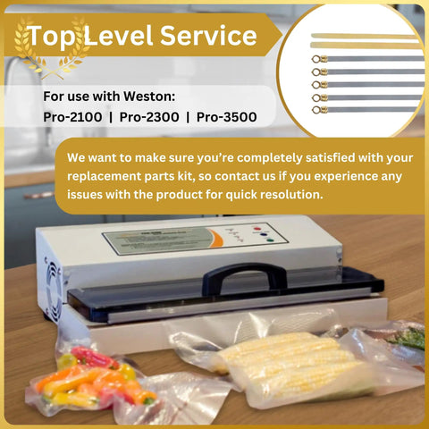Must Have Pro Series Heating Element Wires Kit For Pro 2100 2300 And 3500 Vacuum Sealers with packaged foods