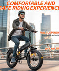 Man riding Folding Electric Bike For Adults With 1500W Peak Motor 48V 15Ah Removable Battery Long Range 60 90 Miles in city