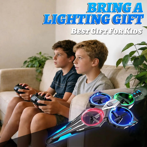 Gesture Control Flying Sword RC Plane For Kids 8-12 With Hand Control And Remote LED Lights 3 Speeds 360 Flips Easy Takeoff