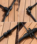45 Pack Quick Connect Drip Irrigation Fittings Kit For 1/4 Inch Tubing With Push To Fit Connectors Installed on Wood Deck