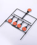 Heavy Duty Steel Resetting Target For Air Pistols And BB Guns, 1.7 Inch Plinking Targets, side view of target with red circles
