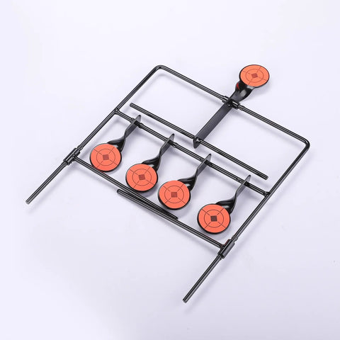 Heavy Duty Steel Resetting Target For Air Pistols And BB Guns, 1.7 Inch Plinking Targets, side view of target with red circles