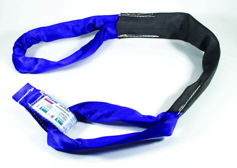 Red Polyester Round Sling Three And A Half Inch Body Eye To Eye Five Foot Length Ee150X5 13200 Lbs Vertical Capacity