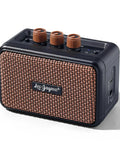 Angle view of Ultra Portable 5W Dual Speaker Bluetooth Guitar Amplifier With Rechargeable Battery Clean And Overdrive Modes Headphone Jack