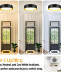 Flush Mount LED Ceiling Light 13 Inch 2400 Lumens 25W Dimmable with 3 Color Temperatures 3000K 4000K 5000K in hallway