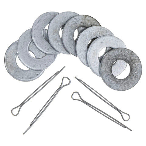 Tie Rod End Kit For Yamaha ATVs And UTVs, Heavy Duty Bolt On, Direct Fit With Arctic Cat 3405-008 3405-007, Suzuki 51270-21G00 51260-21G00, Kawasaki 39112-S010 39112-S009, And Yamaha 1UY-23841-01-00 1UY-23845-01-00 washers and cotter pins