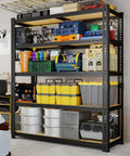 Beefy 78 Inch Heavy Duty Garage Storage Shelves With 2200 Lbs Capacity, Steel Shelving Unit For Basement, Warehouse, Pantry And Kitchen, 78 H X 40 W X 16 D Metal Shelves For Maximum Vertical Storage with bins and tools