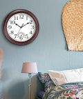 Vintage Bronze 8.5 Inch Outdoor Wall Clock With Thermometer Silent Battery Operated Retro Vibes Non Tick Clock in bedroom decor