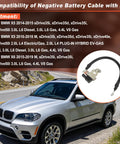 Heavy Duty Battery Negative Cable With Ibs Sensor For BMW X5 2014 to 2018 shown attached to a vehicle with road background.
