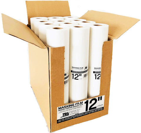 Bulk Masking Film Alternative For Painting And Auto Body Work 12 Inch By 180 Feet Per Roll 10 Rolls in open box