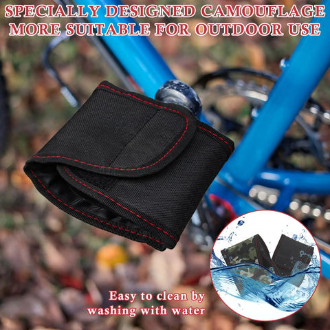 2 Pack Bike Pedal Covers With 3.5mm Neoprene Cushioned Pedal Sleeves on a blue bike, easy to clean, outdoor suitable