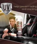 VentRight Perforated Leather Cleaner And Conditioner For Car Seats And Interior Surfaces, Easy Spray, 16 Oz bottle on seat
