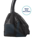 Alpine PEG3000 submersible pond pump with black mesh bag included (front view)