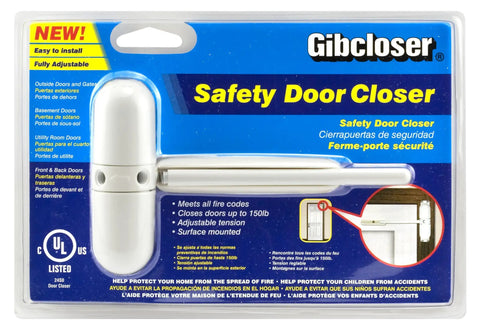 KC10HD Self Closing Door Closer Kit With Spring Loaded Mechanism for Hinged Doors in Retail Packaging.