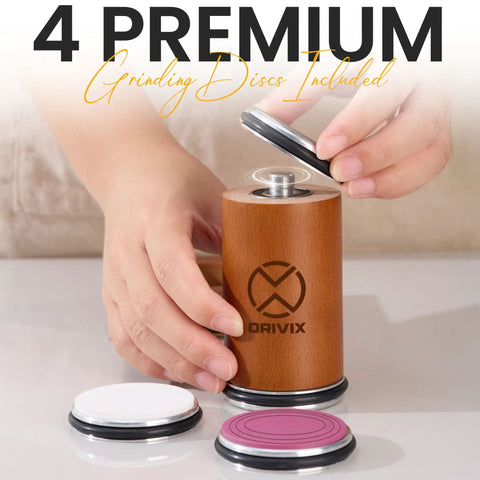 Rolling Knife Sharpener Kit With Magnetic Base And Four Angle Base, 3.86 Inch Longer Wooden Roller, four grit discs included