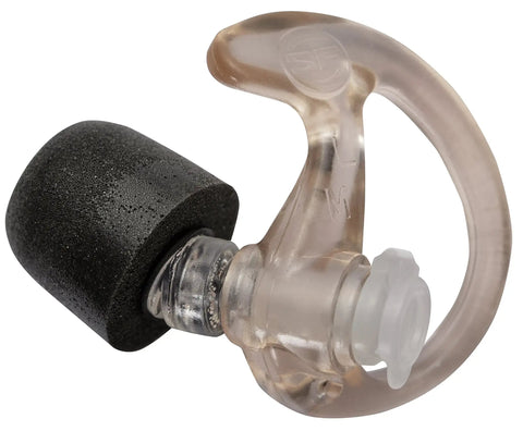 Sonic Defenders Ultra Filtered Earplugs With Comply Canal Tips For All Day Comfort, Reusable Black Medium, 28dB NRR With Filter Caps And Soft Memory Foam Seals