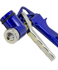 Texture Gun With 2 Gallon Hopper For Drywall Finishes, One Piece Aluminum Body, Air Regulator, Big Trigger, close-up angle