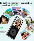 Bluetooth MP3 Player With Auto Reconnect 5.4 for instant on listening, 1.8 inch display showcasing expandable memory support
