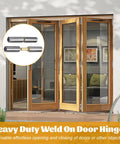 24 Pack Weld On Bullet Hinge 3 Inch Heavy Duty Weldable Barrel Hinge For Metal Gates And Trailer Ramps Half Inch Pin Diameter Durable Steel Easy Install Long Lasting Performance displayed next to wooden glass doors