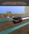 U-shaped tube brackets for Heavy Duty Automatic Swing Gate Opener For Driveways Up To 16 Feet And 800 Lbs With Remote Control.
